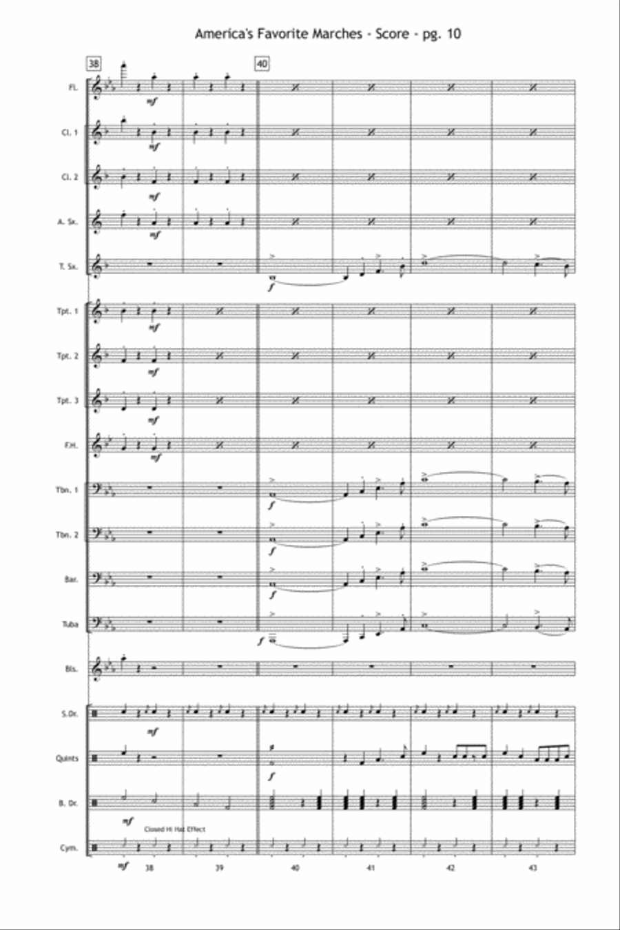 America's Favorite Marches Marching Band scores gallery preview page 11