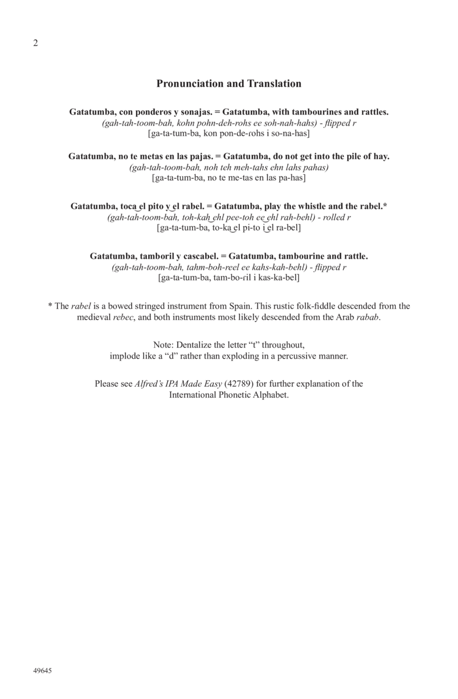 Gatatumba Choir scores gallery preview page 1