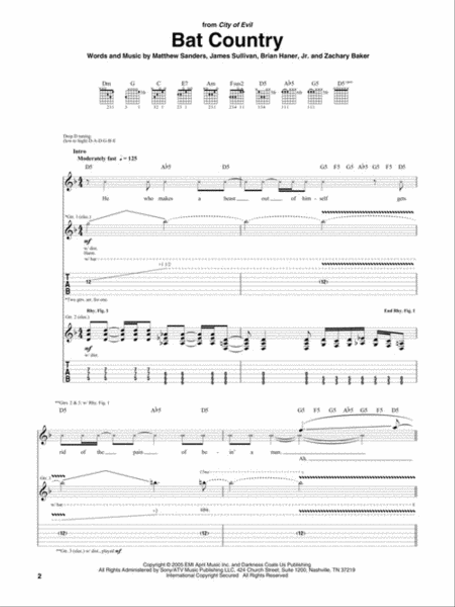 Avenged Sevenfold – The Best of 2005-2013 Guitar Tablature scores gallery preview page 3