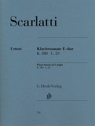 Book cover for Piano Sonata In E Major K380 L 23