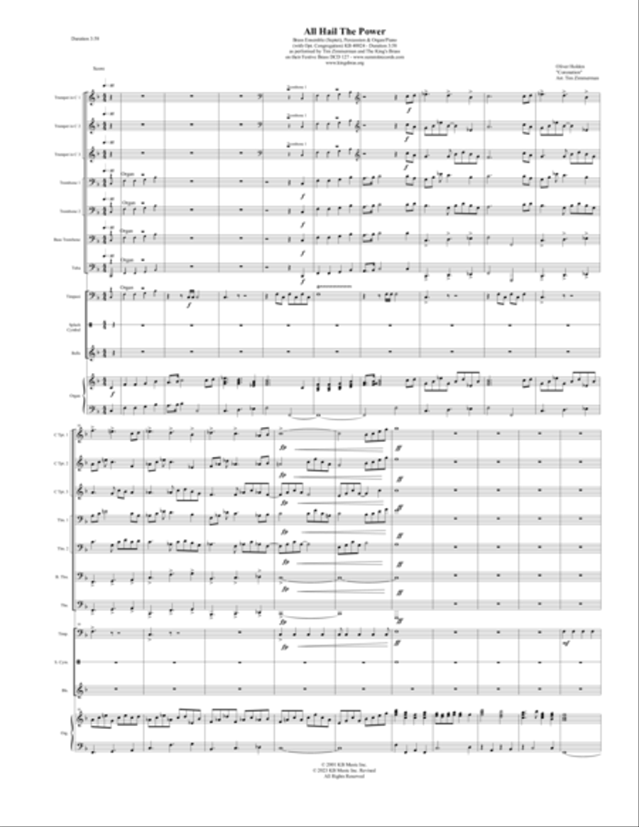 All Hail the Power of Jesus' Name Horn scores gallery preview page 2