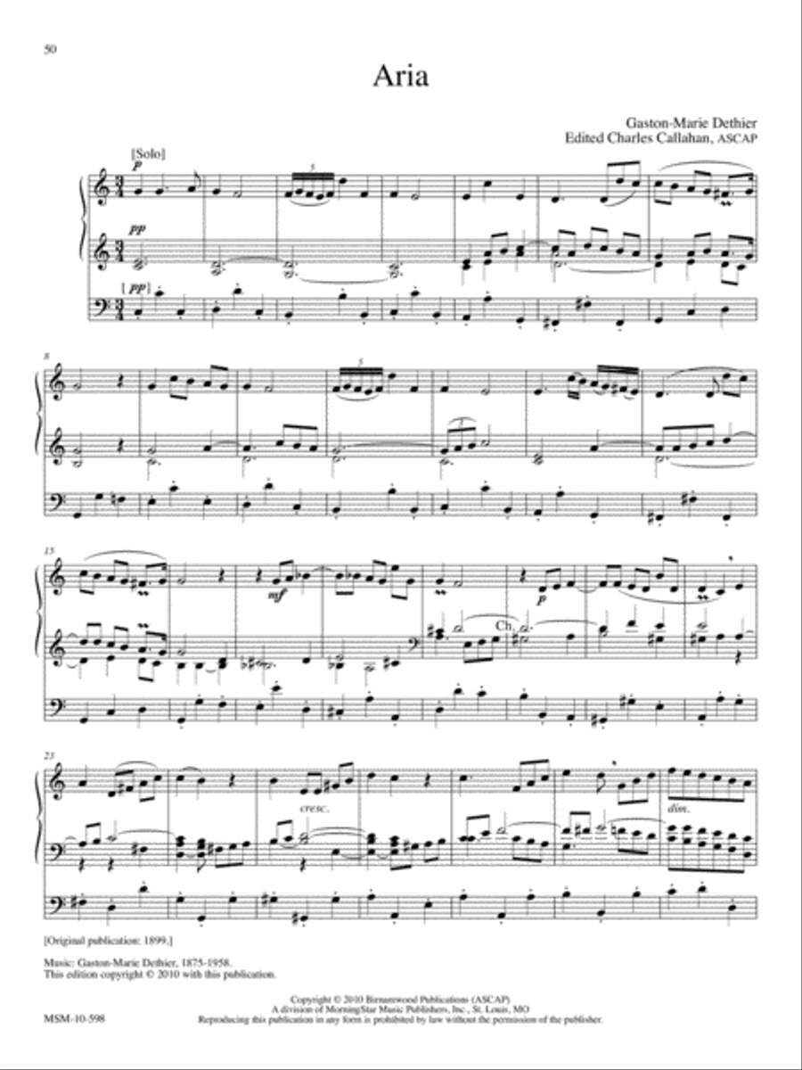 The Memorial Album Thirty Selections for Organ, Piano, or Keyboard Organ scores gallery preview page 17