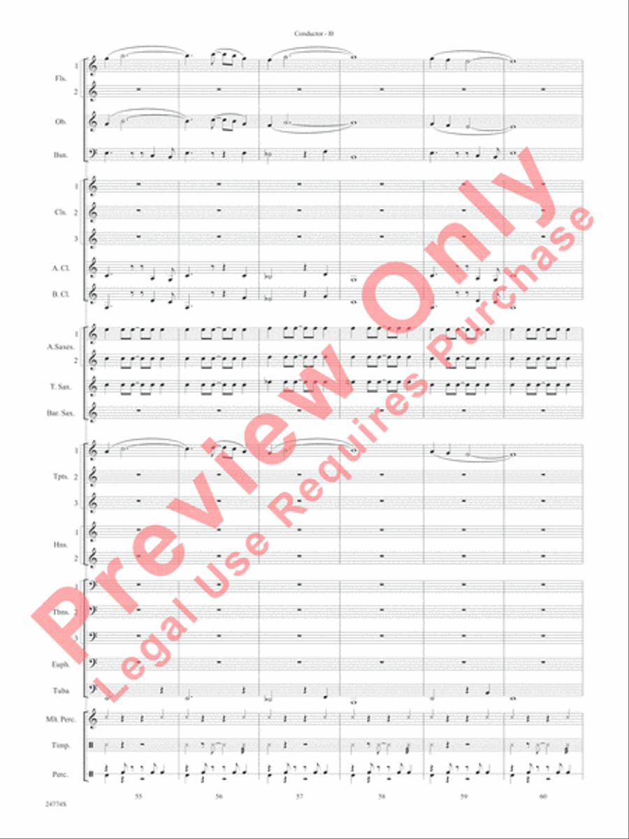 The Magnificent Seven Concert Band scores gallery preview page 13
