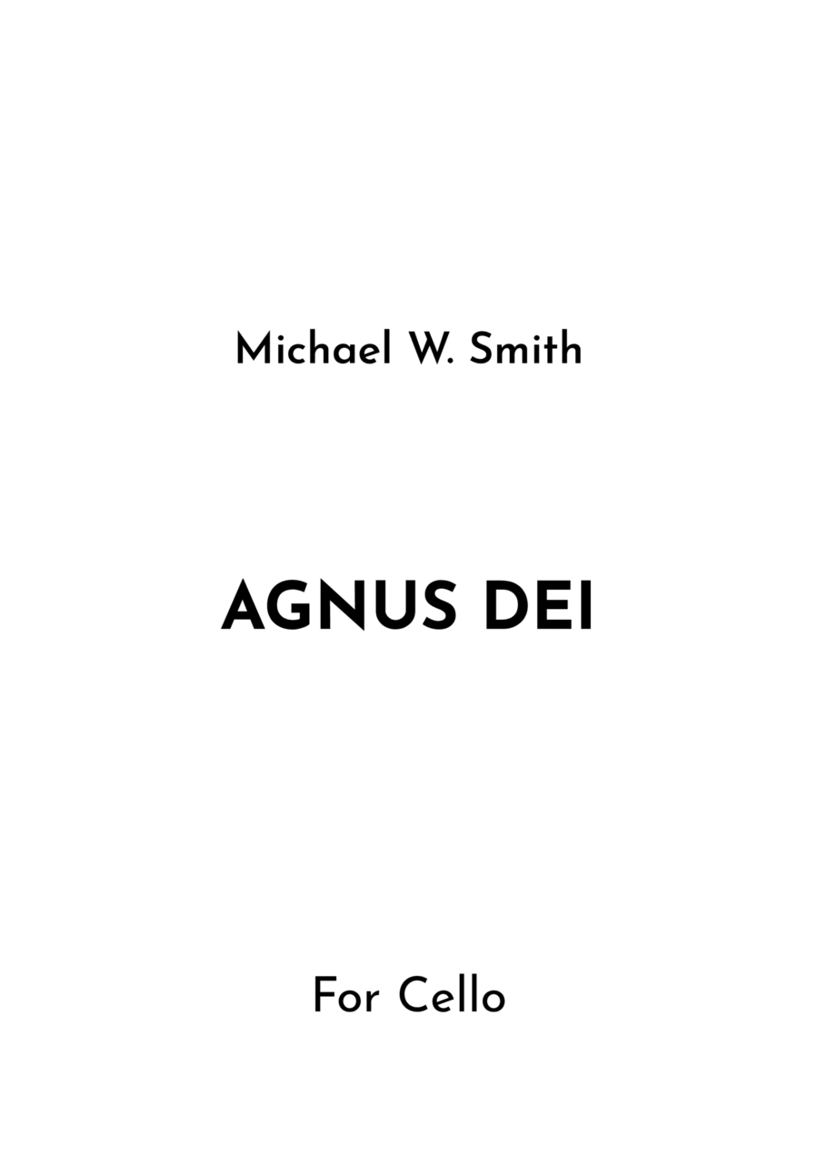 Agnus Dei Cello Solo scores gallery preview page 1