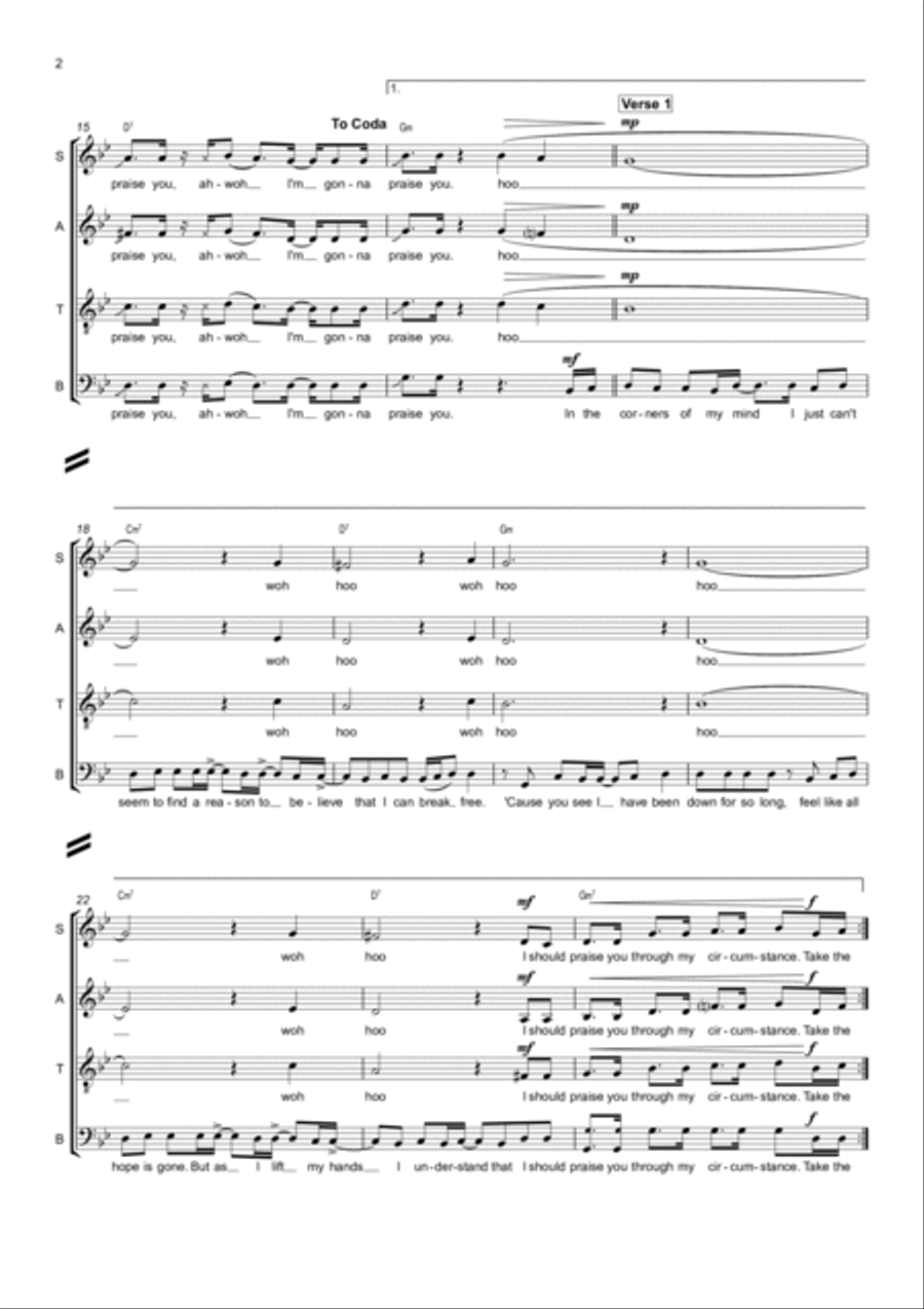 Shackles (praise You) Divisi scores gallery preview page 2
