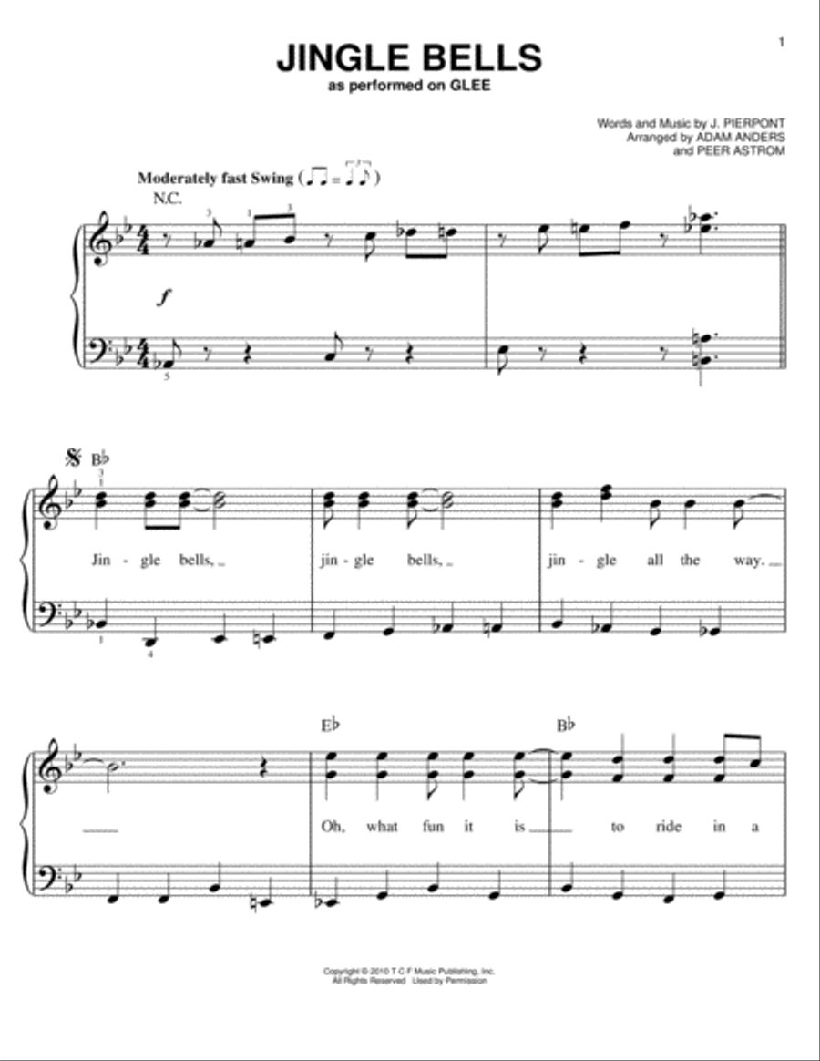 Jingle Bells Voice scores gallery preview page 1