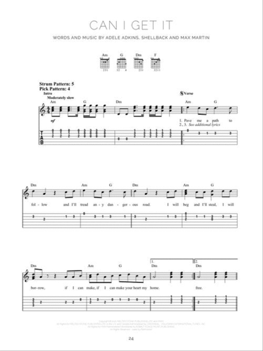 Adele – 30 Electric Guitar scores gallery preview page 6