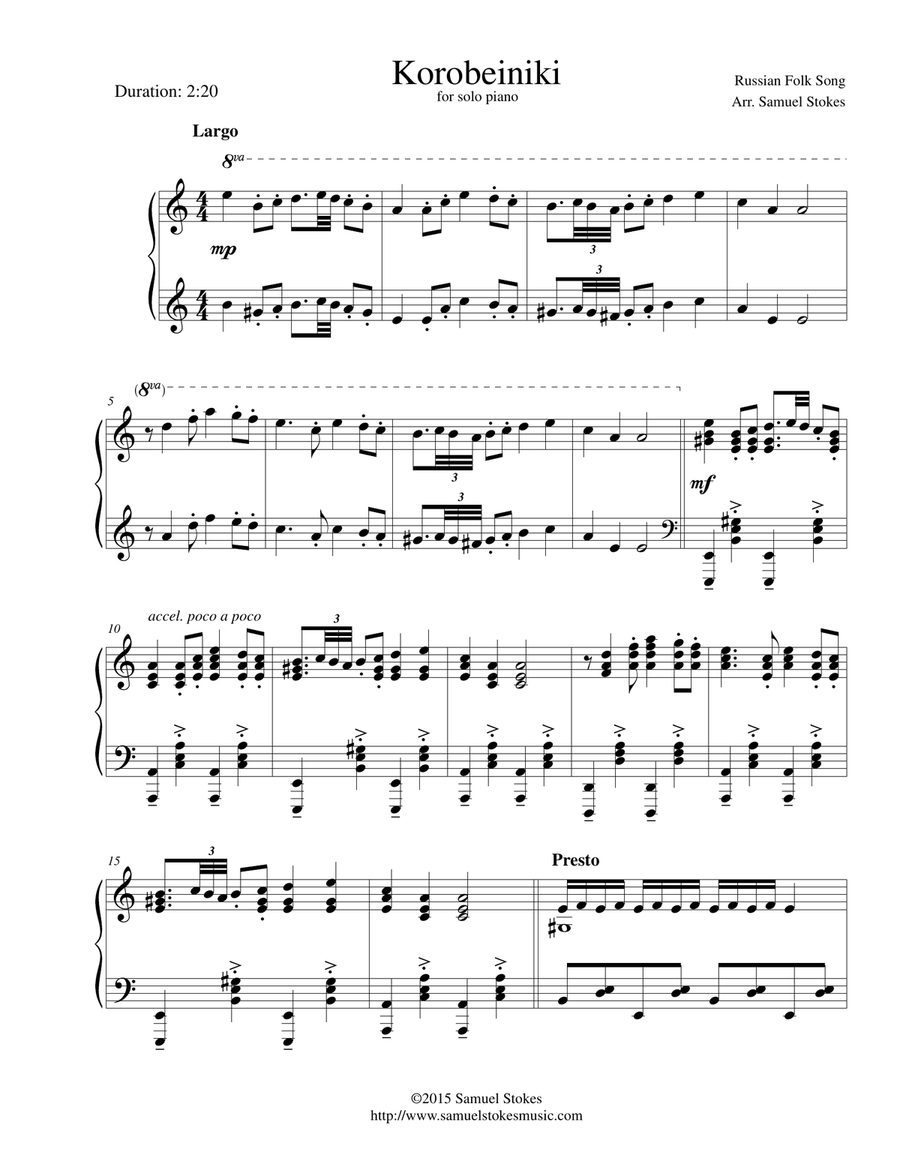 Russian accordion hot sale sheet music
