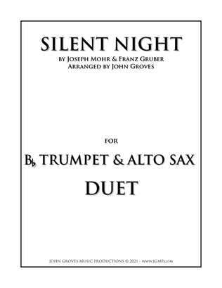 Book cover for Silent Night - Trumpet & Alto Sax Duet