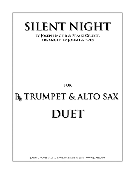 Silent Night - Trumpet & Alto Sax Duet image number null