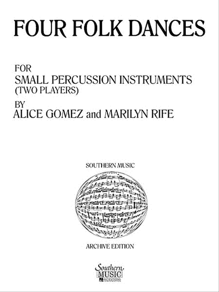 Four ( 4) Folk Dances Percussion Ensemble scores gallery preview page 1
