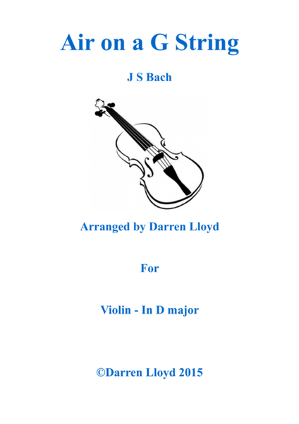 Air on a G string for Violin in D major
