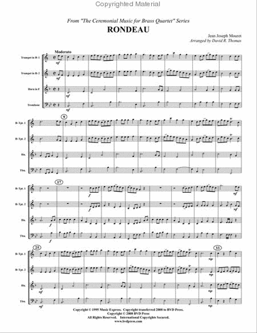 Rondeau Rondeau Brass Quartet scores gallery preview page 2