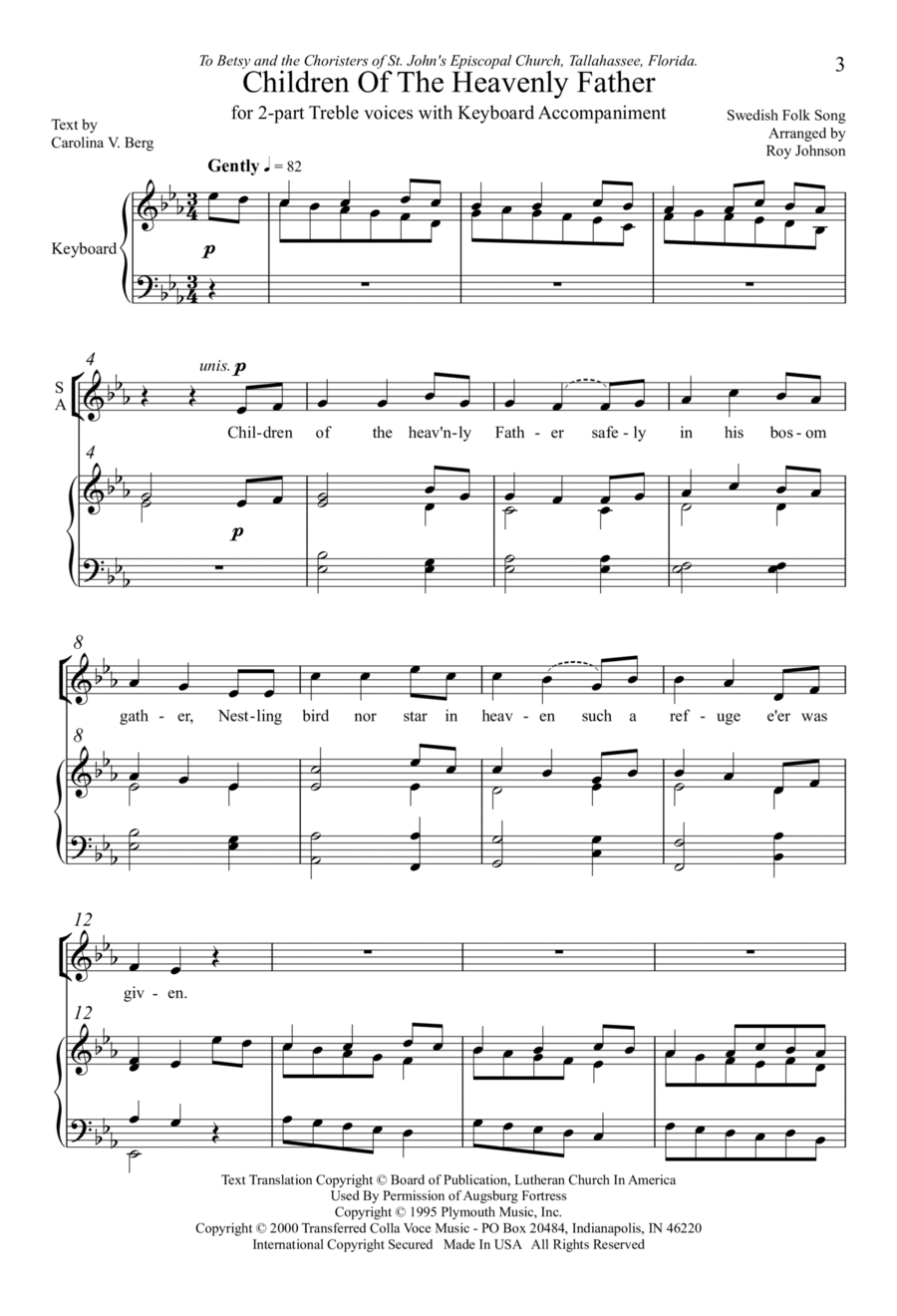 Children Of The Heavenly Father SA scores gallery preview page 1