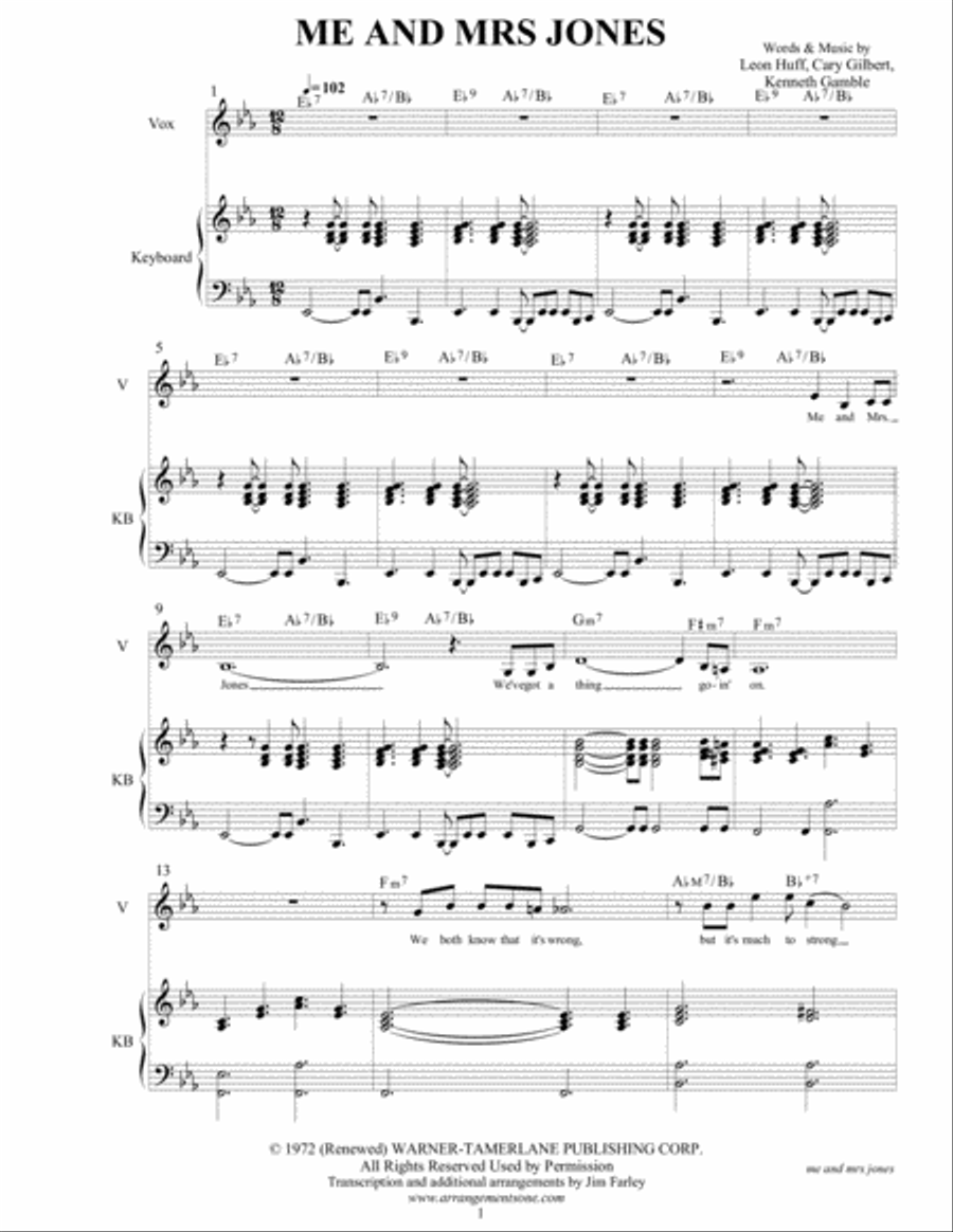 Me And Mrs. Jones Voice scores gallery preview page 3