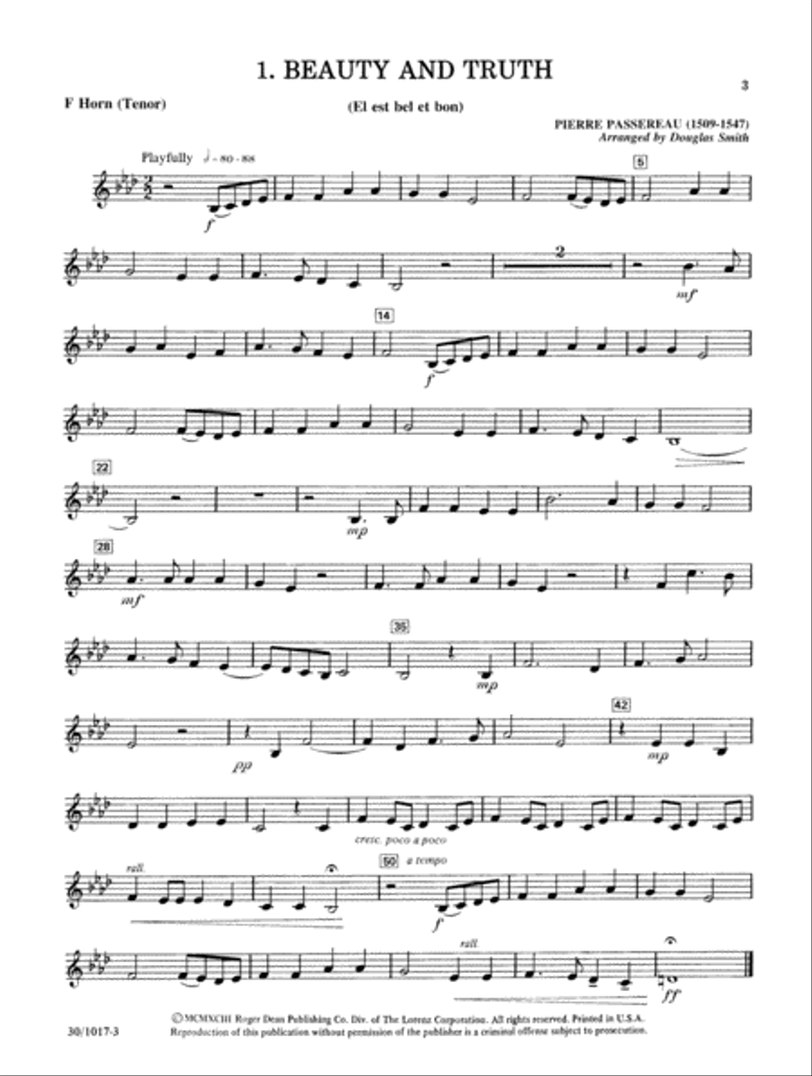 Classics for Four-Plus Brass - F Horn Brass Ensemble scores gallery preview page 5