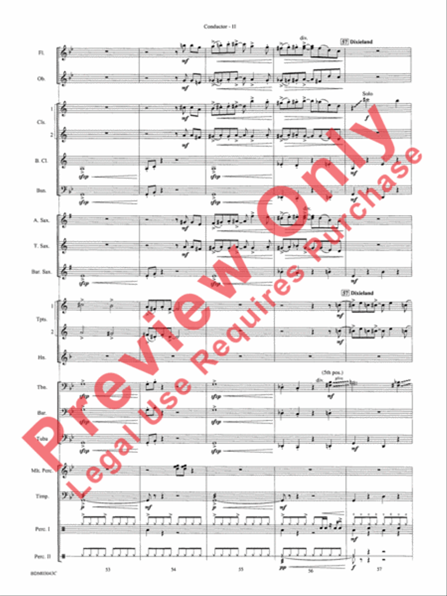 The Great Steamboat Race The Great Steamboat Race Concert Band scores gallery preview page 14