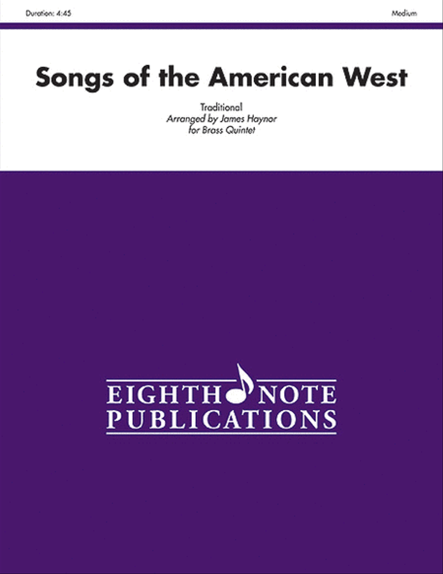 Songs of the American West Brass Quintet scores gallery preview page 1