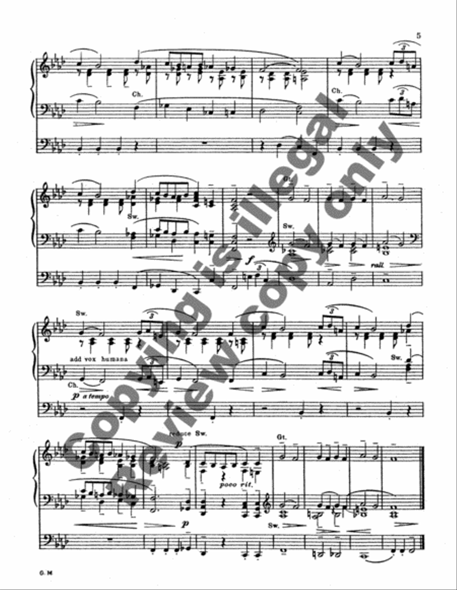Canto Elegiaco (Elegy) Organ scores gallery preview page 4