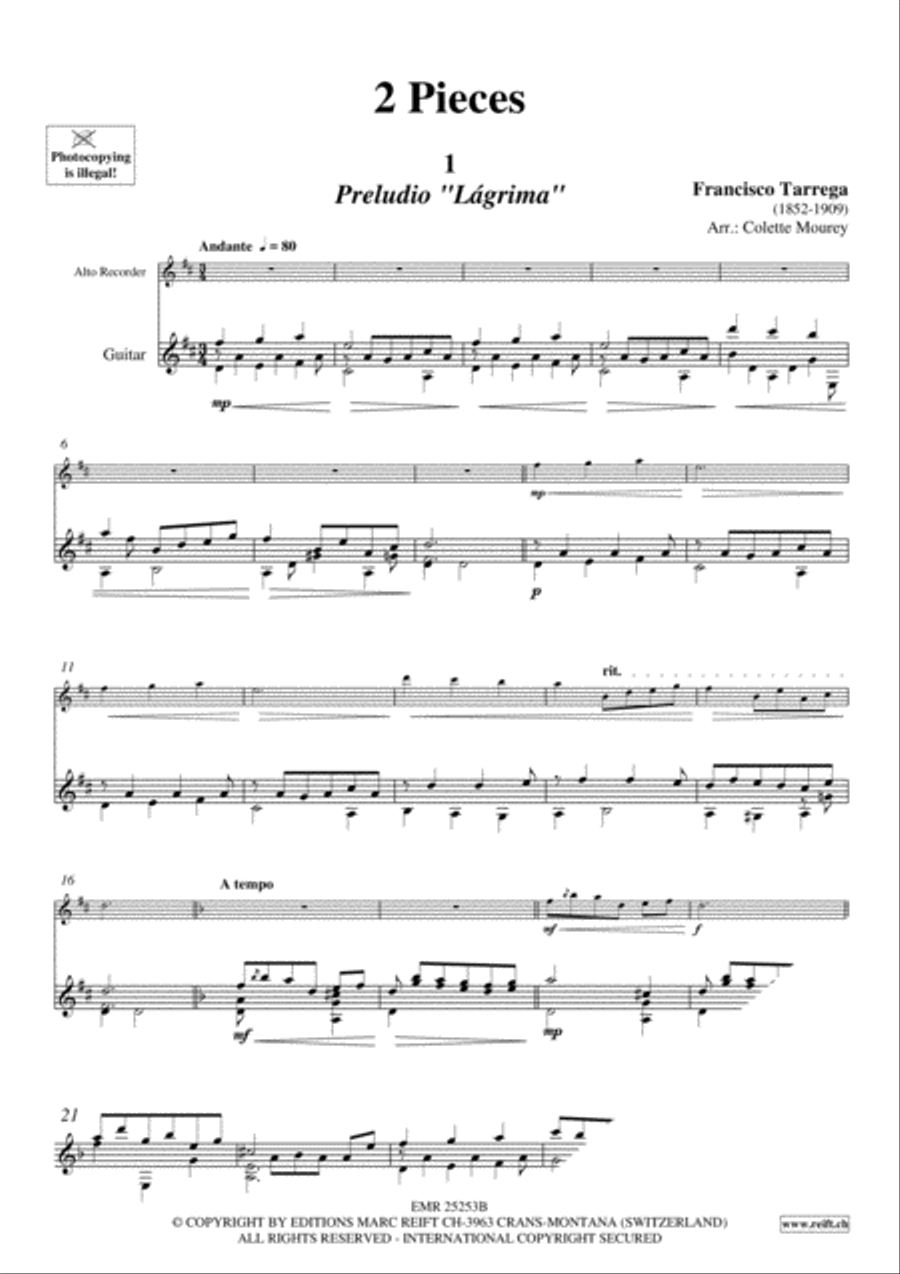 2 Pieces Alto Recorder scores gallery preview page 3