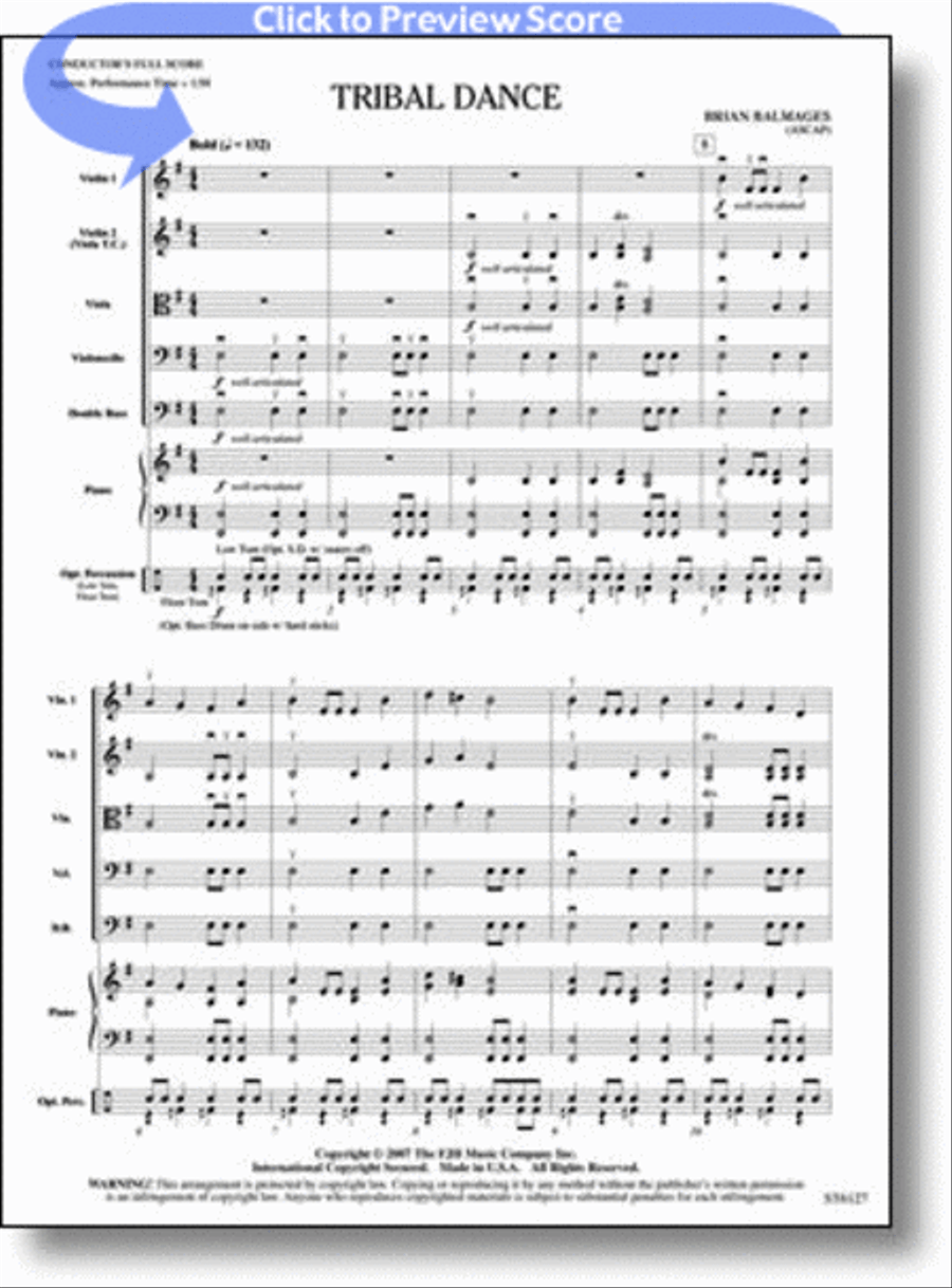 Tribal Dance String Orchestra scores gallery preview page 1