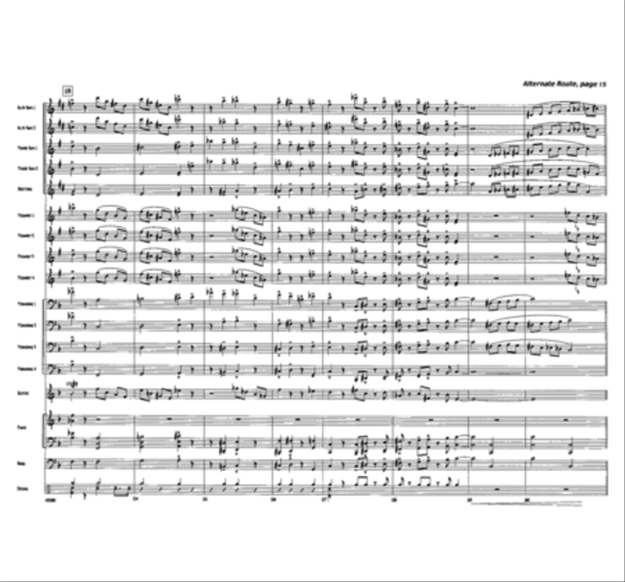 Alternate Route Jazz Ensemble scores gallery preview page 15