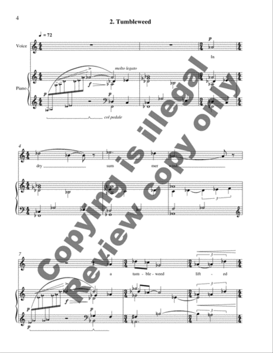 Crickets and Commas: Five Haiku High Voice scores gallery preview page 4