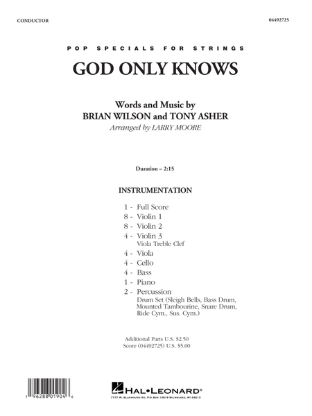 God Only Knows (arr. Larry Moore) - Conductor Score (Full Score)
