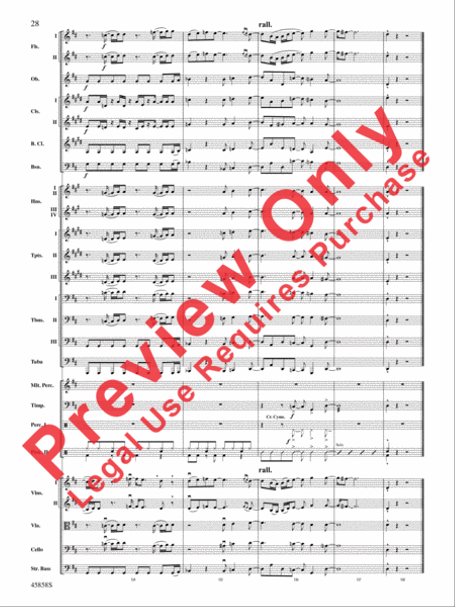 Hamilton, Suite from the Broadway Musical Full Orchestra scores gallery preview page 27