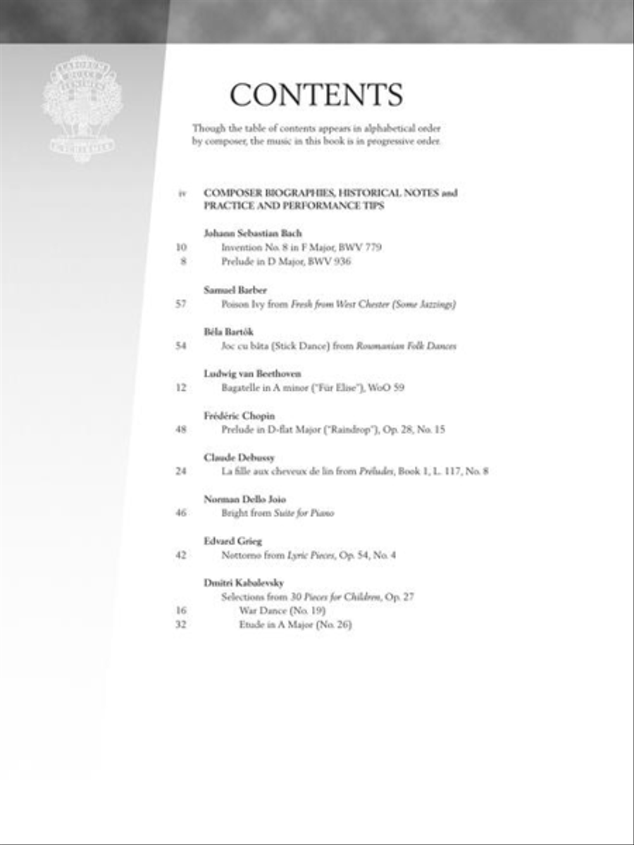 Baroque to Modern: Upper Intermediate Level Piano Solo scores gallery preview page 4