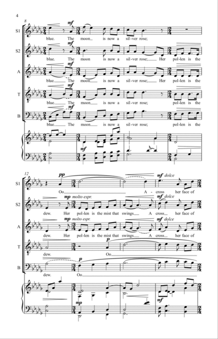 The Rose of Midnight SSATB scores gallery preview page 7