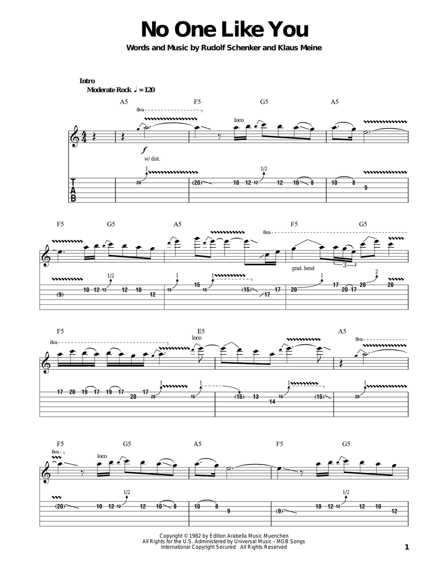 No One Like You No One Like You Acoustic Guitar scores gallery preview page 1