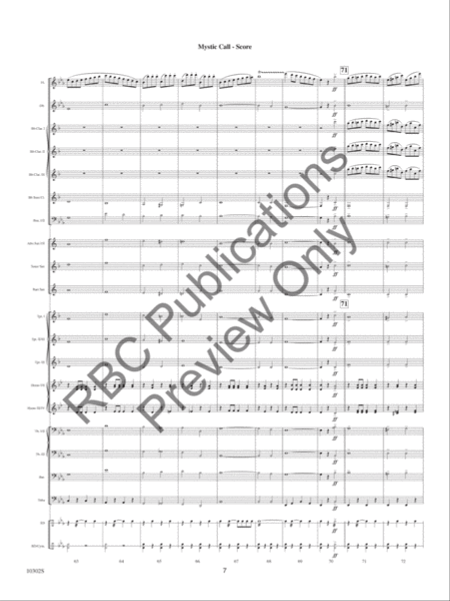 Mystic Call Mystic Call Concert Band scores gallery preview page 10