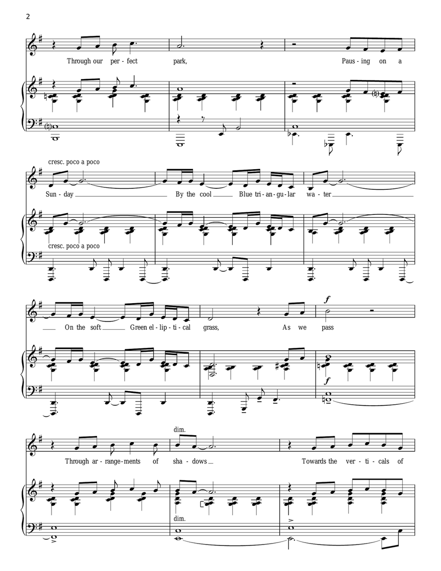 Sunday Sunday Piano, Vocal scores gallery preview page 2