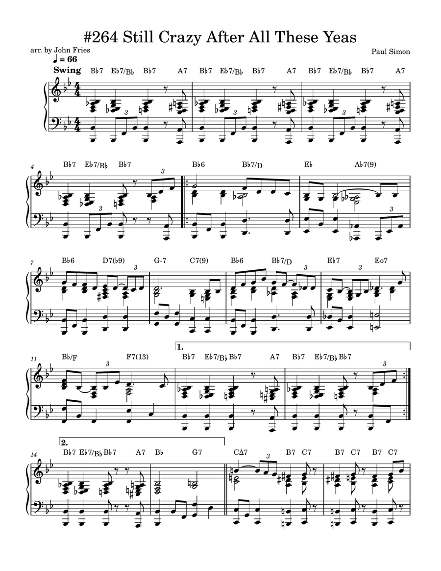 Still Crazy After All These Years Piano Solo scores gallery preview page 1