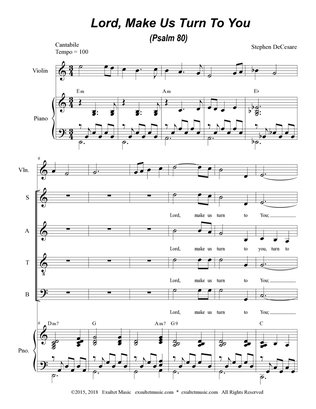 Lord, Make Us Turn To You (Psalm 80) (Mezzo solo with SATB)