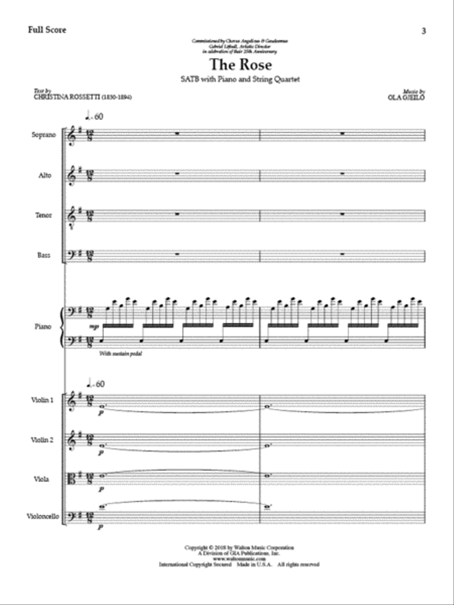 The Rose (Full Score and Instrumental Parts) Divisi scores gallery preview page 2