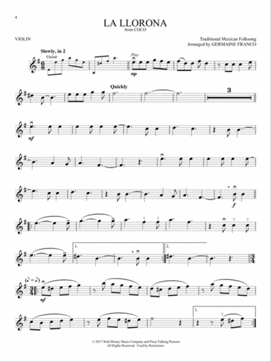 Coco Coco Violin Solo scores gallery preview page 3