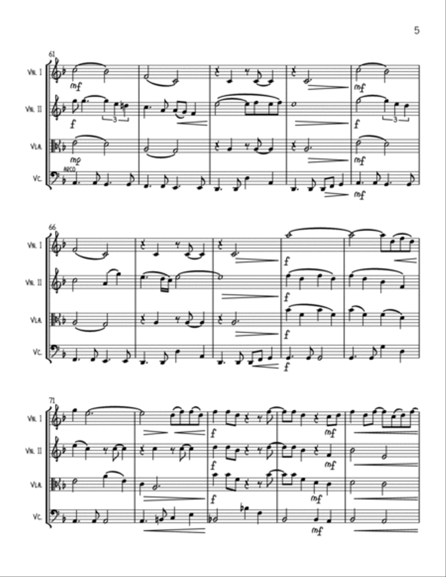 Let's Stay Together String Quartet scores gallery preview page 5