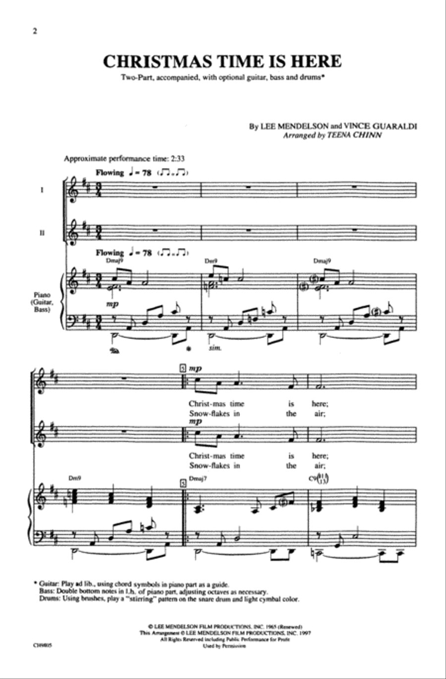 Christmas Time Is Here 2-Part scores gallery preview page 8