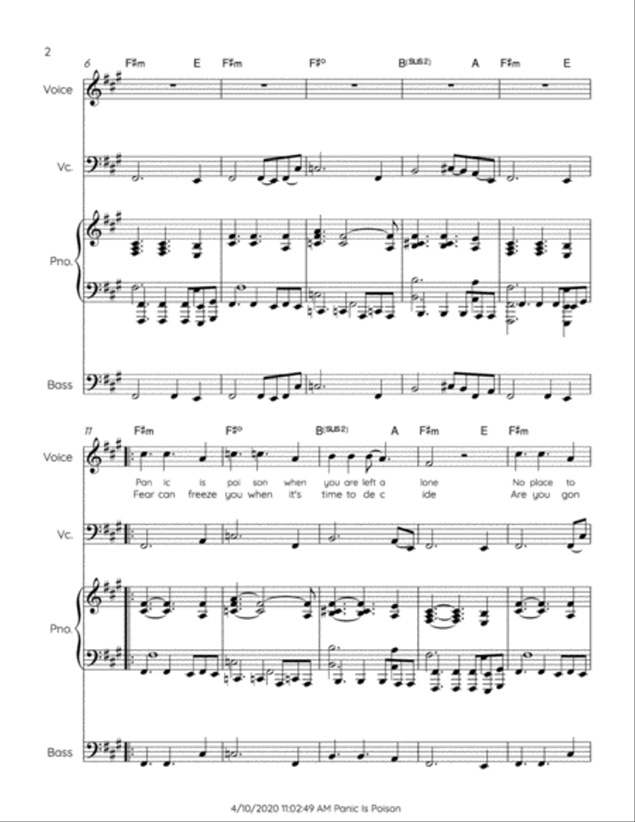 Panic Is Poison Panic Is Poison Small Ensemble scores gallery preview page 2