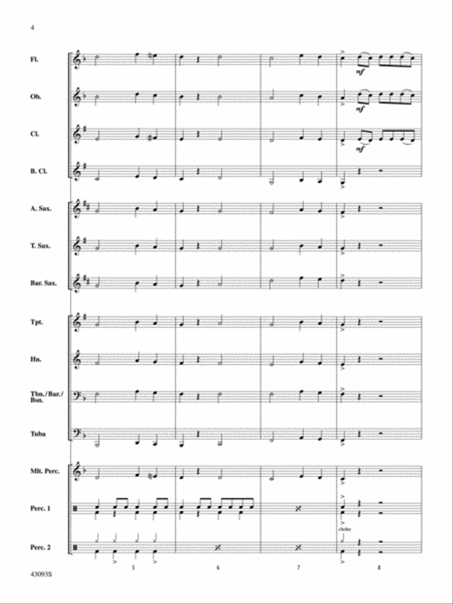 Escape (from Guardians of the Galaxy): Score Concert Band scores gallery preview page 4