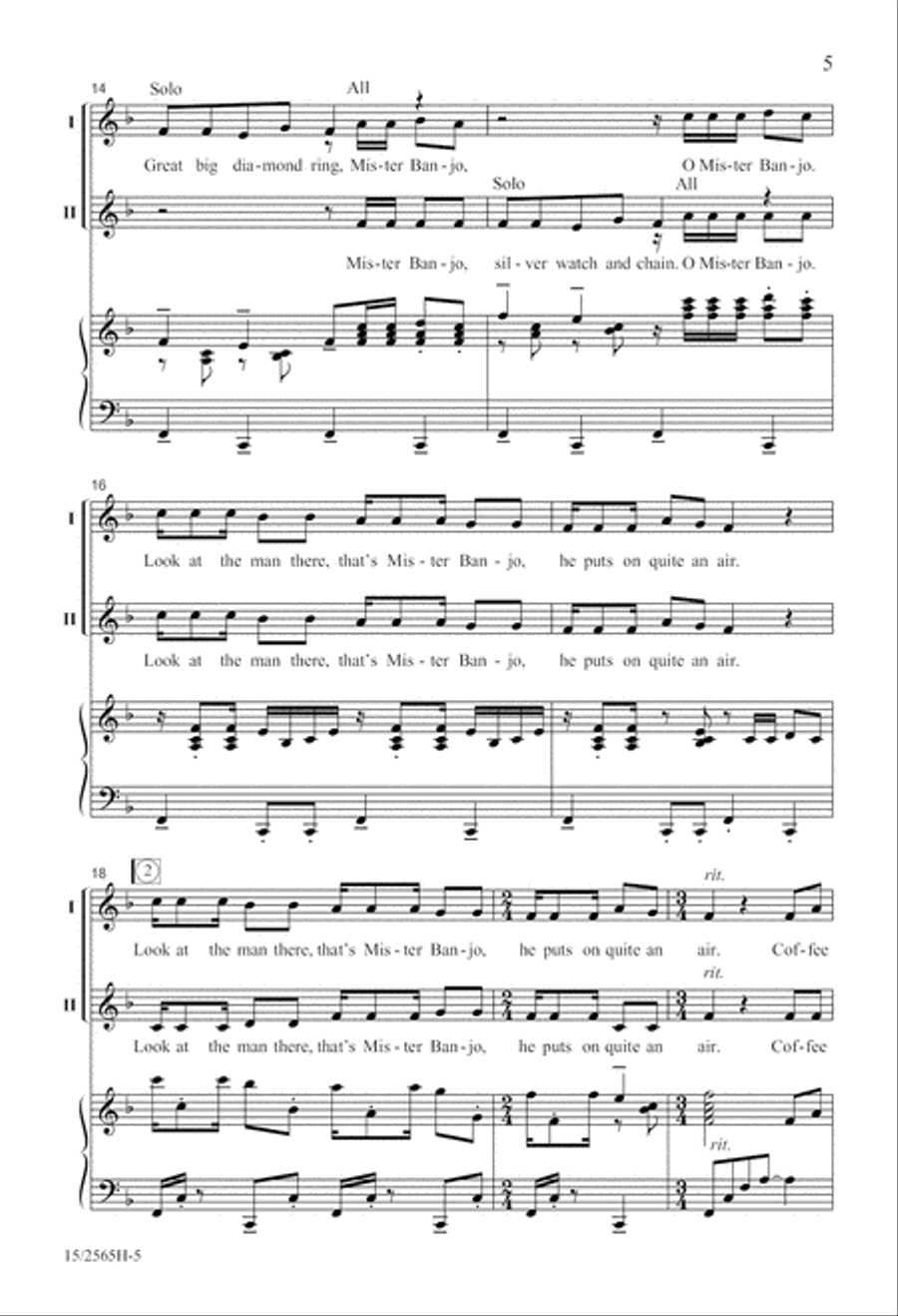 Folk Song Jubilee 2-Part scores gallery preview page 6