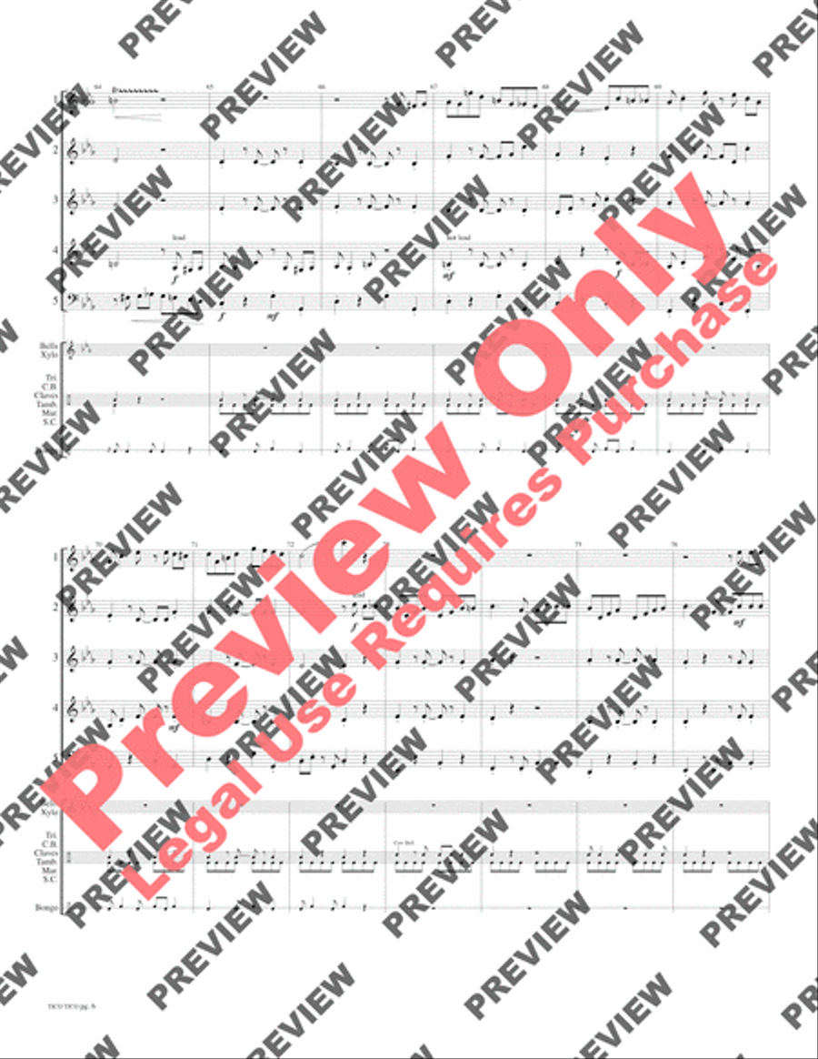 Tico Tico Tico Tico Woodwind Ensemble scores gallery preview page 8