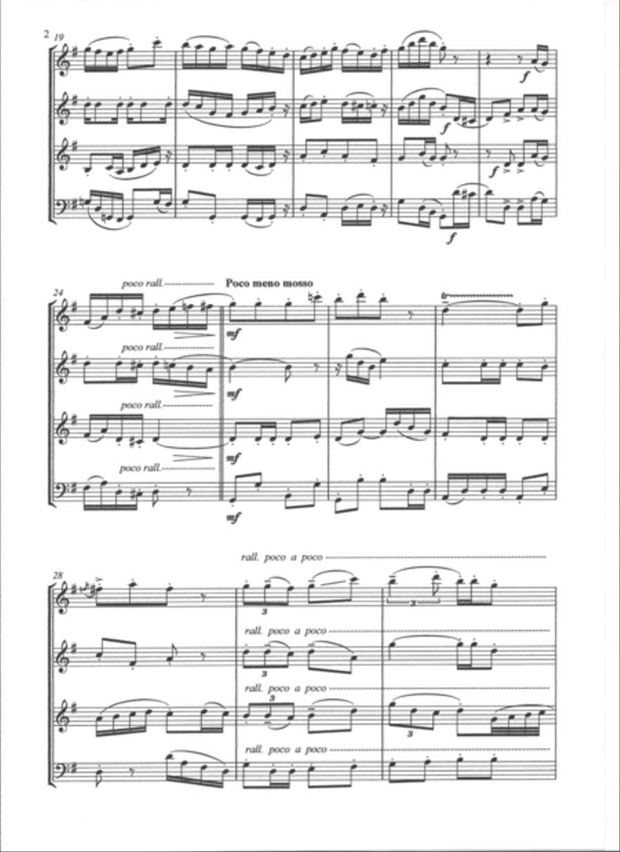 Bobby Shaftoe Fantasia Clarinet Quartet scores gallery preview page 3