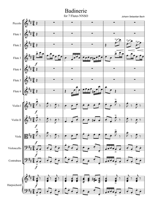 Badinerie (No.7) (For 7 Flute Solo & Strings)