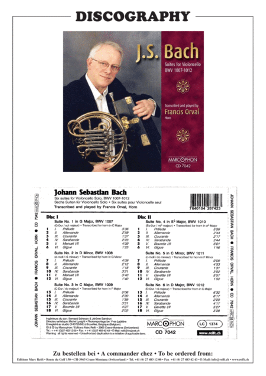 6 Suites Horn Solo scores gallery preview page 3