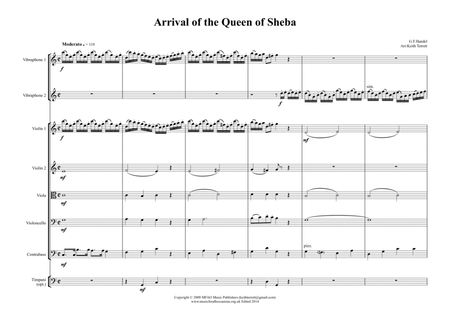 The Arrival of the Queen of Sheba for Two Mallet Percussion & Orchestra image number null