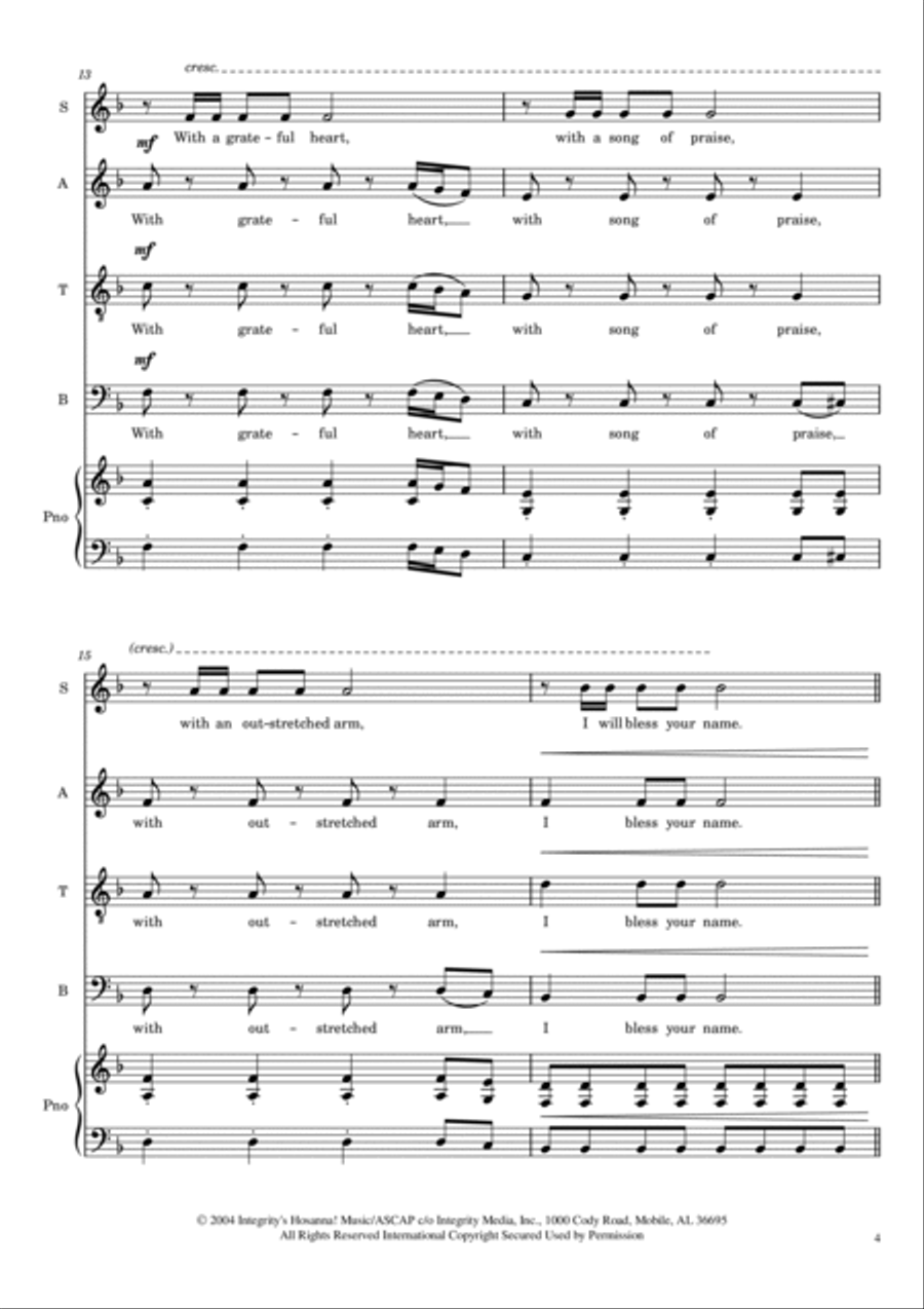 Thank You, Lord 4-Part scores gallery preview page 4