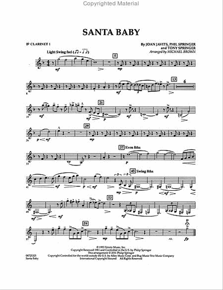 Santa Baby Concert Band scores gallery preview page 7